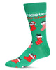 Men's Meowy Christmas Holiday Crew Socks
