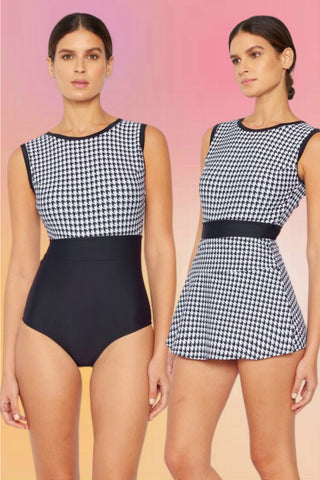 Polka Dots Skirted Swimsuit