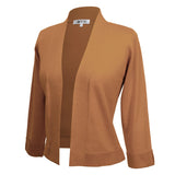 Open Front Cardigan: Camel