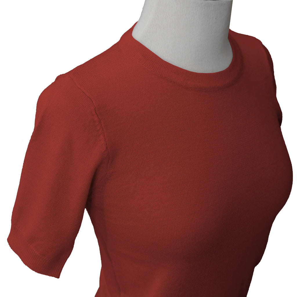 Soft Knit Pullover: Rust