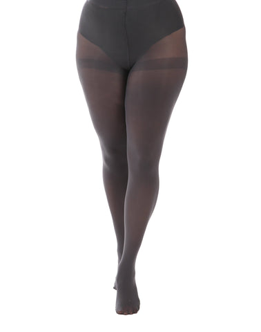 80 Denier Opaque Tights: Burgundy / 16-18: XL