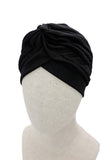 Black Classic Vintage Style Head Wrap