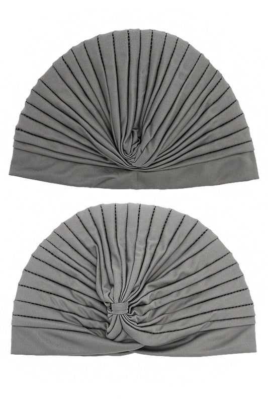 Grey Classic Vintage Style Head Wrap