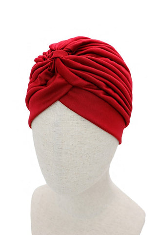 Raffia Braided Headband: Red