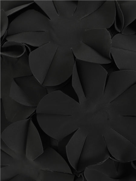 Vintage Style Floral Swim Cap: Black