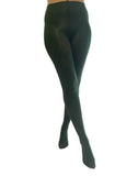 Opaque Diamond Tights: Forest Green / 16-18: XL
