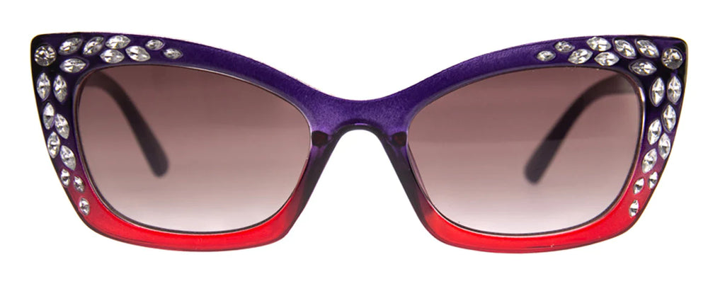 Diamond Town Sunglasses: Purple-Red