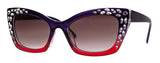 Diamond Town Sunglasses: Purple-Red