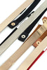 Gold Bar Skinny Belt: Red