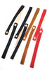Gold Bar Skinny Belt: Red