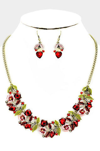 Beaded Weave Necklace: Turq/Multi