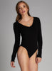 Long Sleeve Bamboo Bodysuit: Black
