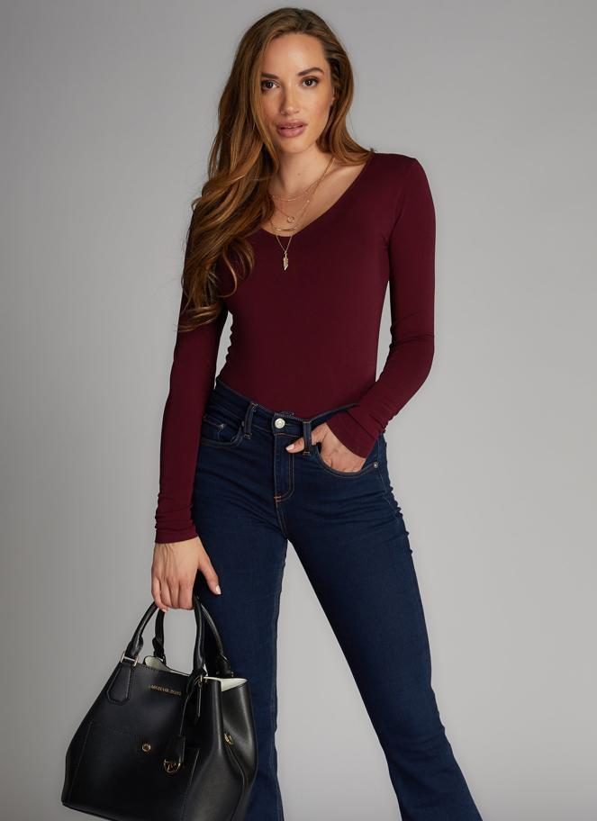 Bamboo Bodysuit: Bordeaux