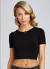 Bamboo Crop Top: Black