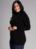 Plus Size Bamboo Turtle Neck: Navy