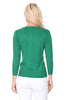 V-Neck 3/4 Sleeve Cardigan: Peach Nector
