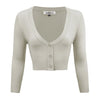 Light Silver Grey Cropped Cardigan