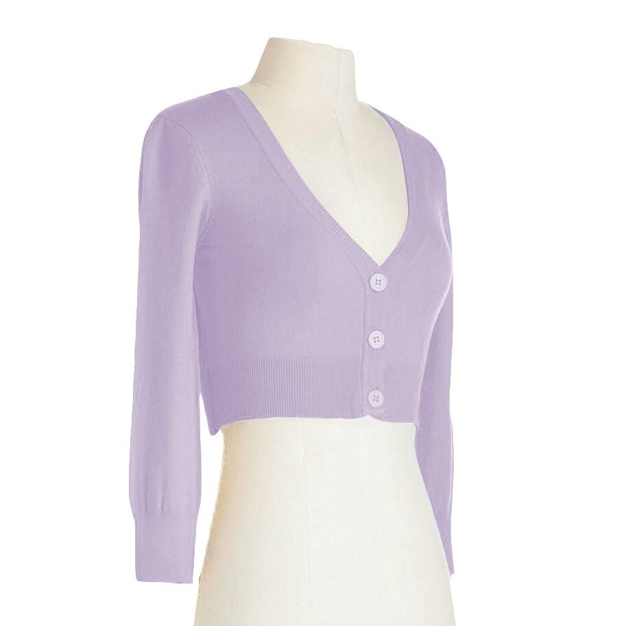 Lilac Cropped Cardigan