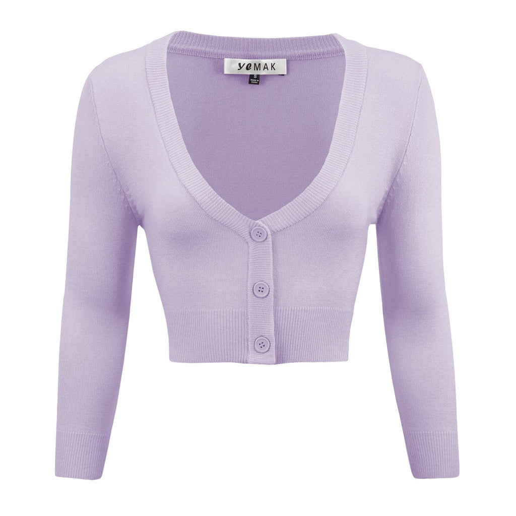 Lilac Cropped Cardigan