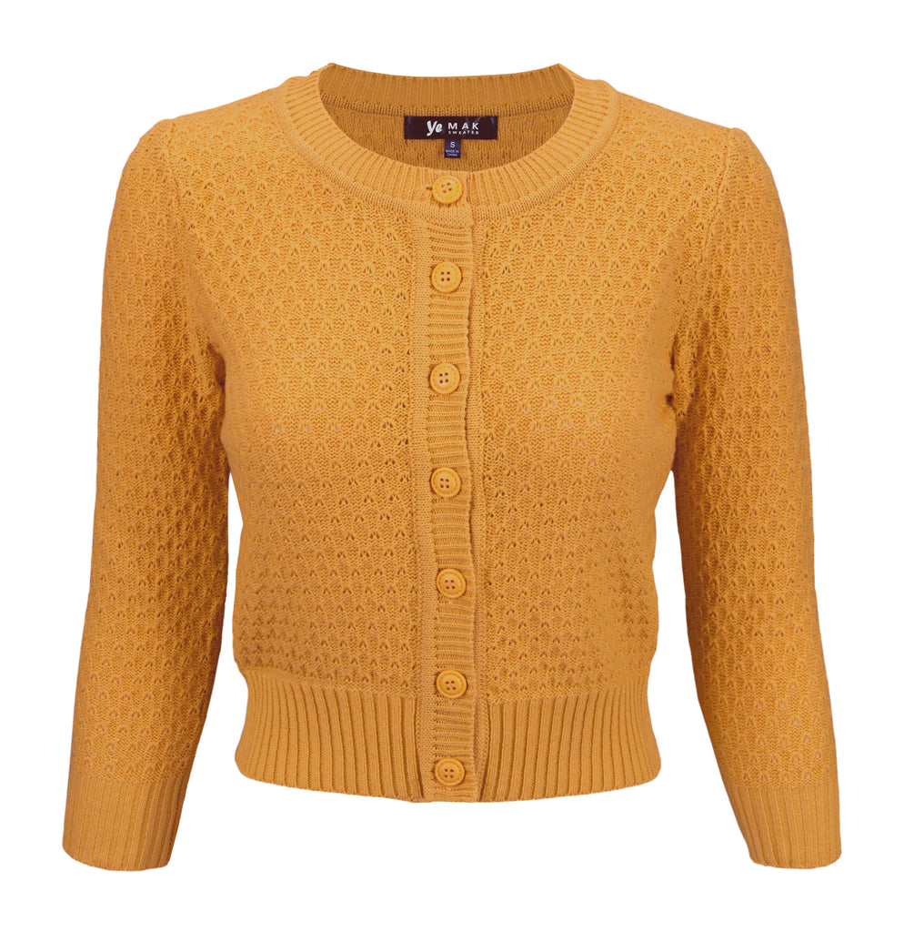 Vintage Style Crochet Cardigan: Bronze