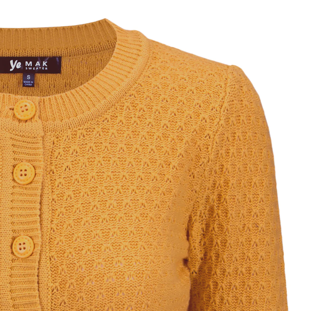 Vintage Style Crochet Cardigan: Bronze