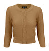 Vintage Style Crochet Cardigan: Camel