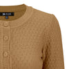 Vintage Style Crochet Cardigan: Camel