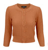 Vintage Style Crochet Cardigan: Dusty Orange