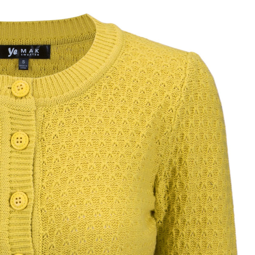 Vintage Style Crochet Cardigan: Honey
