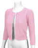 Vintage Style Crochet Cardigan: Light Pink