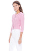 Vintage Style Crochet Cardigan: Light Pink