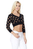 Puppy Parade Cropped Cardi: Black