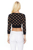 Puppy Parade Cropped Cardi: Black