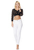 Puppy Parade Cropped Cardi: Black