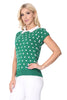 Pop Dots Peter-Pan Collar Pullover: Citrine