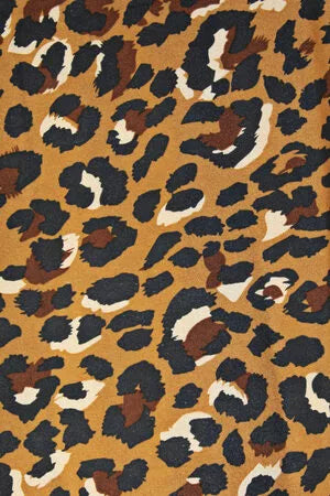 Brown Leopard Silky Scarf