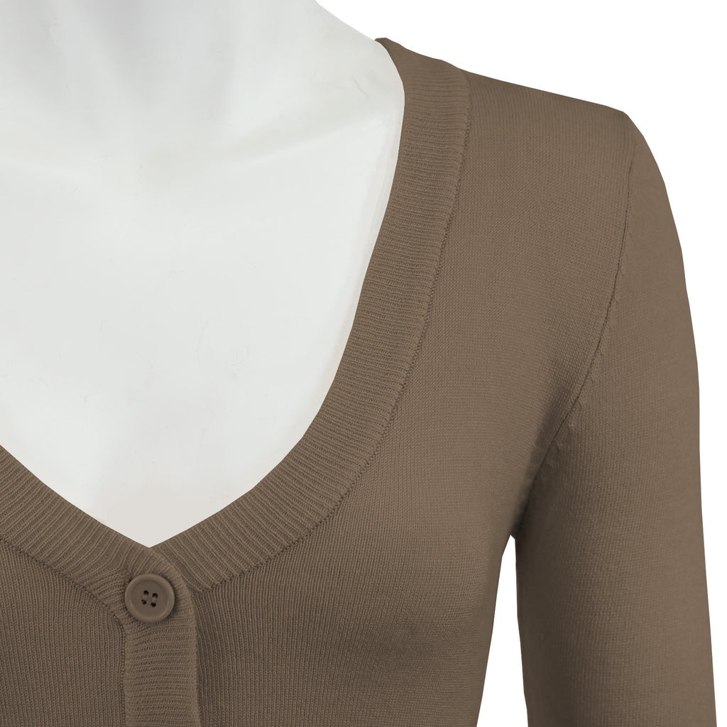 Mocha Cropped Cardigan