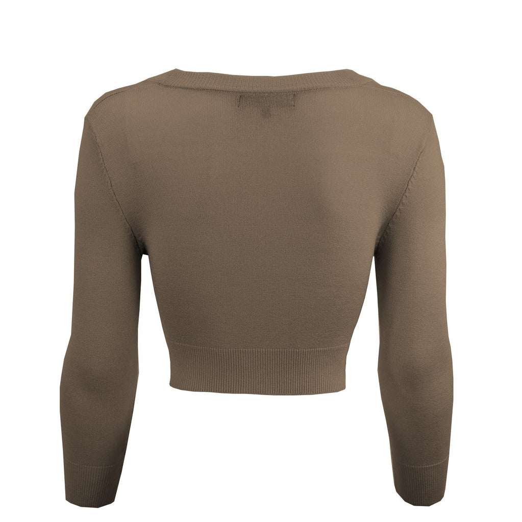 Mocha Cropped Cardigan