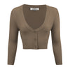 Mocha Cropped Cardigan