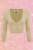 Taupe Cropped Cardigan