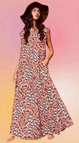 Red Ribbon Smocked Jumpsuit