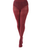 80 Denier Opaque Tights: Burgundy / One Size