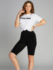 Hi-Waisted Bamboo Bike Shorts: Black