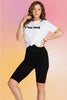 Hi-Waisted Bamboo Bike Shorts: Black