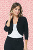 Classic Knit Bolero: Black