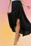 Flamenco Wrap Skirt: Black