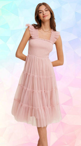 Ginger Satin Tiered Dress
