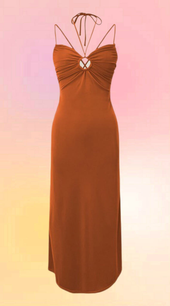 Bronze Goddess Studio 54 Dress