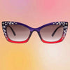 Diamond Town Sunglasses: Purple-Red