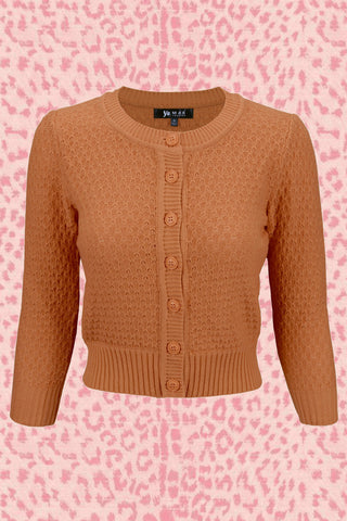 Vintage Style Crochet Cardigan: Honey